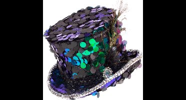 Hoge Hoed Pailletten - Peacock Luxe
