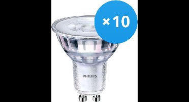 Voordeelpak 10x Philips Corepro LED Spot GU10 PAR16 4.6W 355lm 36D - 827 Zeer Warm Wit | Vervangt 50W