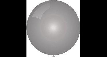 Topballon metallic zilver 6 stuks - 91 cm