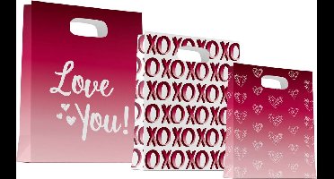 Folat - Cadeautasjes - Ombre Love - 3 stuks