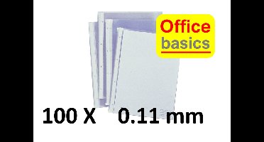 100 x showtas Office Basics - 4 gaats - 0,11mm extra stevig - PP - glad
