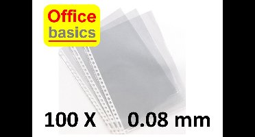 100 x showtas Office Basics - 23 gaats - 0,08 mm - PP - nerf