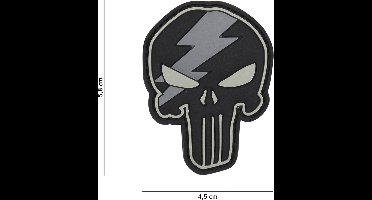 101 Inc Embleem 3D Pvc Punisher Thunder Grijs   19062