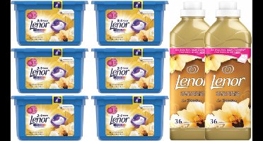 Lenor Gouden Orchidee Set 6x waspods - 2x wasverzachter