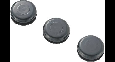 TRU COMPONENTS TC-GMCQR-1006203 Kabeldoorvoering Gesloten Klem-Ø (max.) 6.4 mm Plaatdikte (max.) 1.7 mm PVC Zwart 100 s