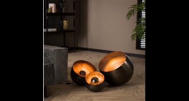 Tafellamp Basket Ø28 cm in Zwart Nikkel Design - Stijlvolle Tafellamp - Zwart Nikkel Afwerking - 28x28x26 cm - Moderne Sfeerverlichting - Interieur Decoratie - Perfect voor Woonkamer of Slaapkamer