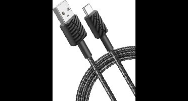 Anker 322 Gevlochten USB-A naar USB-C Kabel 1.8M Zwart