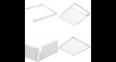 Spectrum - LED paneel opbouw - 62x62cm - Aluminium wit