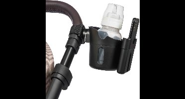 Dooky 2 in 1 Universele Beker en Telefoonhouder - Voor kinderwagen en Buggy - Zwart - 360 graden draaibaar ontwerp