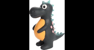 Flamingo Puga - Speelgoed Honden - Hs Puga Latex Dino Zwart L 6,5x14x17cm - 1st - 138727 - 1st