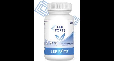 IJzer Forte | 60 plantaardige capsules | Biobeschikbaar Ijzer + Actieve Vitaminen B6 & B9 | Corrigeert Tekorten aan Ijzer | Gemaakt in België | LEPIVIT