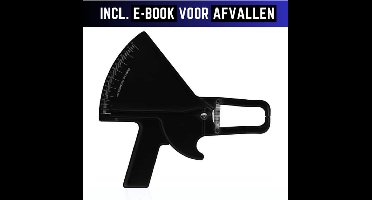 Professionele Huidplooimeter en Vetmeter - Nauwkeurige Lichaamsanalyse Tool voor Fitness en Gezondheid - Inclusief Handleiding en boekje over afvallen