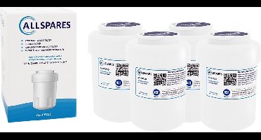 AllSpares Waterfilter (4x) voor Koelkast geschikt voor GE MWF