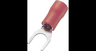 TRU COMPONENTS 745254 Vorkkabelschoen 0.50 mm² 1.50 mm² Schachtdiameter=4.3 mm Deels geïsoleerd Rood 100 stuk(s)