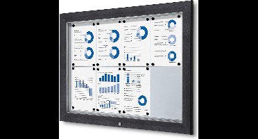 Vergrendelbaar Notitiebord Outdoor SCT 8x A4 Antraciet - Syna SCT8XA4PHC7016JS - Horeca & Professioneel