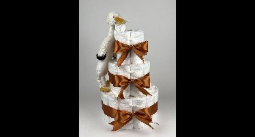 Chouette-Chouette | Luiertaart Neutraal | Kraamcadeau | Geboorte Jongen Meisje | Babyshower | Tuttle Stork Sky Koper