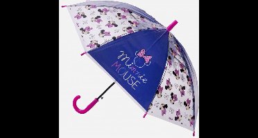 Minnie Mouse Paraplu - Kinderparaplu - Transparant - Roze / Paars