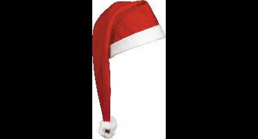 Benza Extra lange luxe kerstmuts - Rood