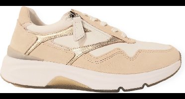 Gabor Rollingsoft Sneaker 46.896.55 Wit Zand Metallic