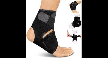 Enkelbrace - Enkel ondersteuning - Ankle brace - Voet brace - Enkelsteun - Verstelbaar - 1 stuk - Zwart