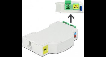 Optische vezelverbindingsvak voor DIN Rail 2 x SC Simplex of LC Duplex