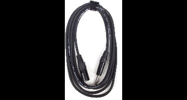 DAP Audio Microfoon Kabel - Male XLR naar Jack Stereo - 3m (Zwart)