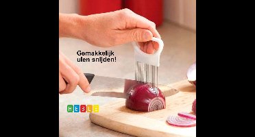 *** Snijhulp voor Uien, Aardappels en Groenten: Uienkam - Wit - van Heble® ***