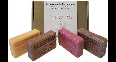 valentijn zeeppakket savon de marseille grapefruit, Kers, Chocolade en caramel - valentijn cadeau voor haar / hem