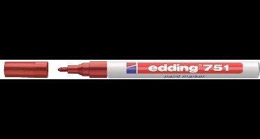 Paintmarker edding 751 oliebasis 1-2mm pastel rood | 10 stuks