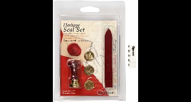 Creativ Company Zegel Set - Zegelwas - d: 18 mm - Kroon, Bloem, Franse lelie