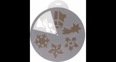Kerst raamsjablonen 6 stuks Kerstplaatjes 30 cm - Raamdecoratie Kerst - Sneeuwspray sjabloon