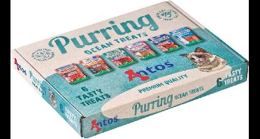 Antos cadeaubox met kattensnacks vis - 300 gram vissnacks voor katten en kittens