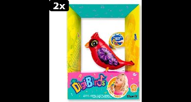 2x Digifriend DigiBirds Cardinal Interactief Vogeltje + Geluid