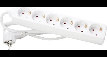 Kopp 120613005 Stekkerdoos 6-voudig Arctisch-wit Randaarde stekker 1 stuk(s)