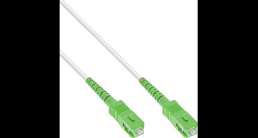 Premium SC/APC FTTH Simplex Optical Fiber Patch kabel - Single Mode OS2 - wit / LSZH - 3 meter
