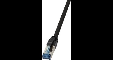LogiLink CQ6025S netwerkkabel Zwart 0,5 m Cat6a S/FTP (S-STP)