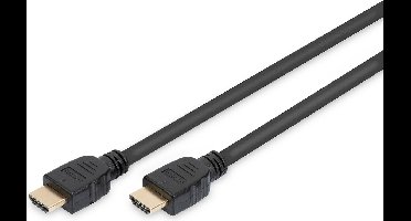 Digitus AK-330124-010-S HDMI-kabel HDMI Aansluitkabel HDMI-A-stekker, HDMI-A-stekker 1.00 m Zwart 8K UHD, Vergulde stee