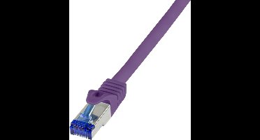 LogiLink C6A109S RJ45 CAT 6A S/FTP 15.00 m Violet 1 stuk(s)
