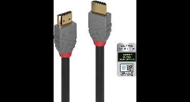 LINDY 36952 HDMI-kabel Aansluitkabel HDMI-A-stekker, HDMI-A-stekker 1.00 m Zwart 8K UHD