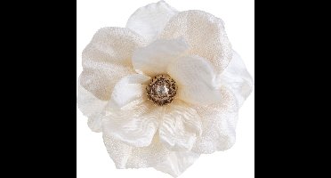 Bloem Anemone met clip - crème - dia.11H5cm