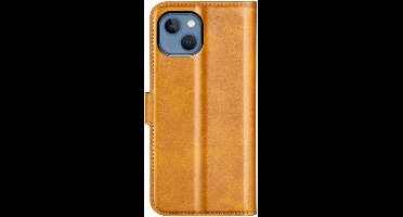 Casecentive - Magnetische Leren Wallet case - iPhone 14 Pro Max - tan