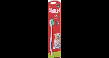 Mikki - Hondentandenborstel - Dubbele Tandenborstel - Kleur: wit