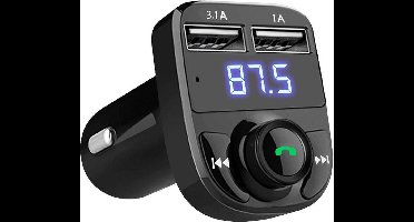 FM Transmitter voor in de auto - Draadloze Bluetooth Handsfree Carkit Zender MP3-speler Dubbele USB-oplader