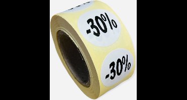 Etiketten Rond 27 mm Wit 30%