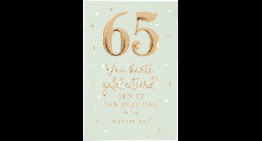 Cijferkaarten - De mooiste Leetijd - Verjaardagskaart 65 Van harte gefeliciteerd! Geniet van..