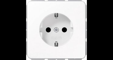 Jung CD1520WW Wandcontactdoos met randaarde Inzetstuk 1-voudig Alpine-wit