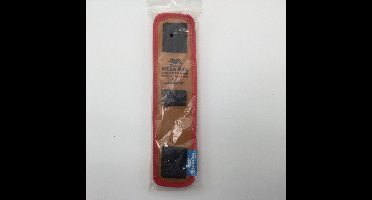 Bowling Schouder strap pad Master, 'Pillo Pad de luxe' , leer met rode afwerking met wol en  3 stuks klittenband om om de riem te doen