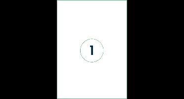 Etiketten Rillprint, 89124, 210x297mm, 1 op een vel (A4)