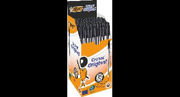 BIC Cristal Original Balpen - Functioneel Ontwerp - Zwart - Doos van 50 - Medium Punt 1 mm