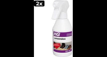2x HG schoendeo - 250ml - neutraliseert transpiratiegeur - voor alle soorten schoenen, sportschoenen en sneakers